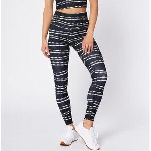 Scorpio Sol Vinyasa High Waist Legging Black Stripe Tie Dye